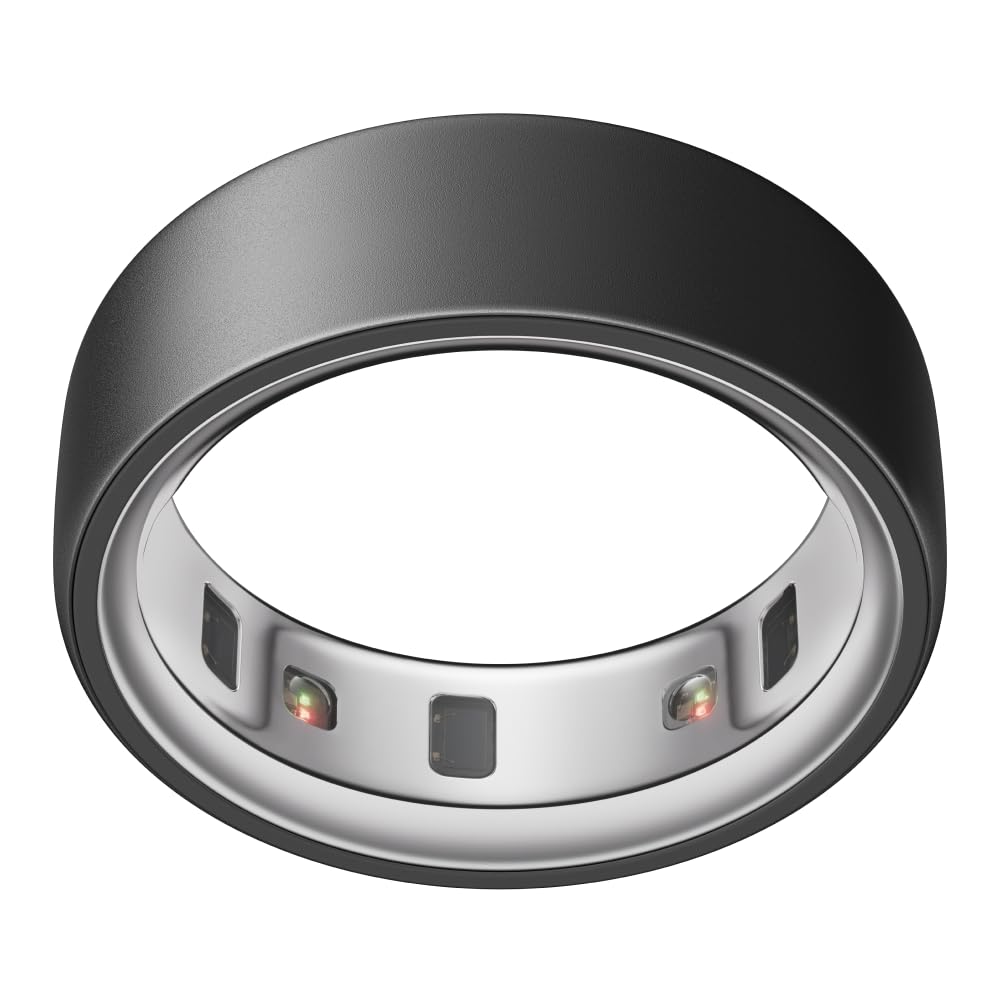 Oura Ring 4 - Silver - Size 8 - Smart Ring - Size First with Oura Ring 4 Sizing Kit - Sleep Tracking Wearable - Heart Rate - Fitness Tracker - Up to 8 Days of Battery Life