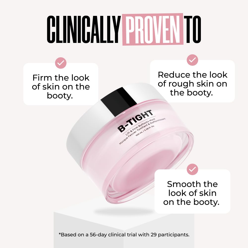MAËLYS Cosmetics B-TIGHT Leave-On Cellulite Mask - Reduces The Appearance Of Cellulite - Visibly Tightens The Skin In The Butt Area