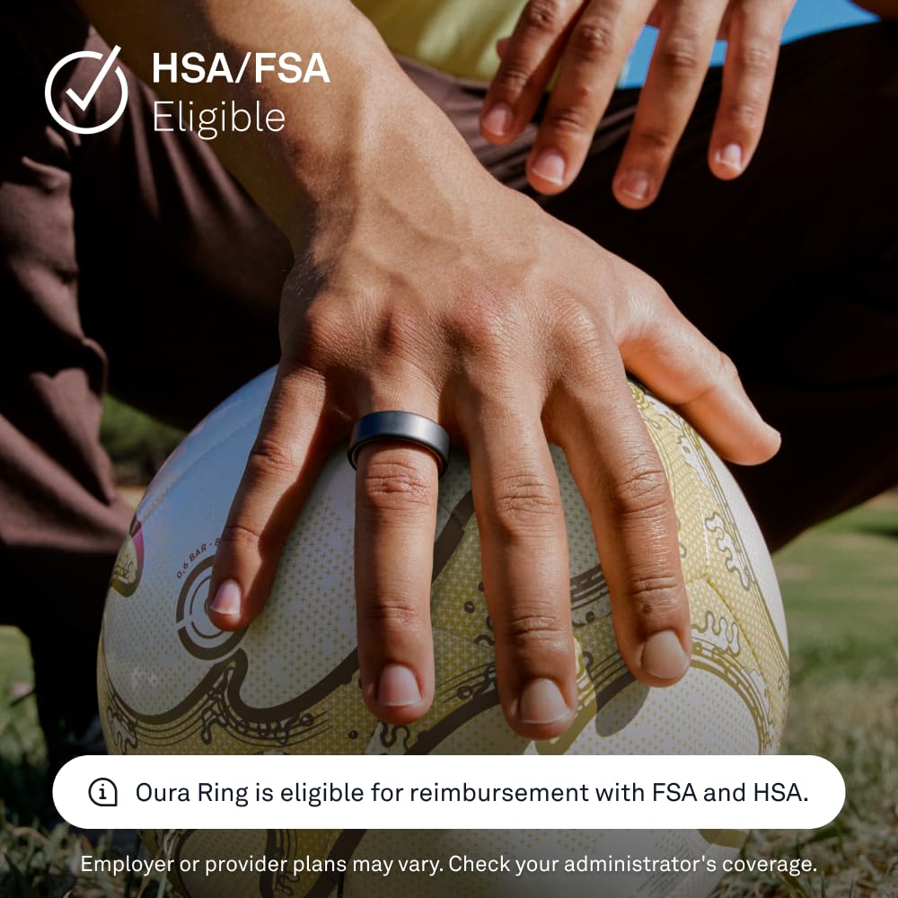 Oura Ring 4 - Silver - Size 8 - Smart Ring - Size First with Oura Ring 4 Sizing Kit - Sleep Tracking Wearable - Heart Rate - Fitness Tracker - Up to 8 Days of Battery Life