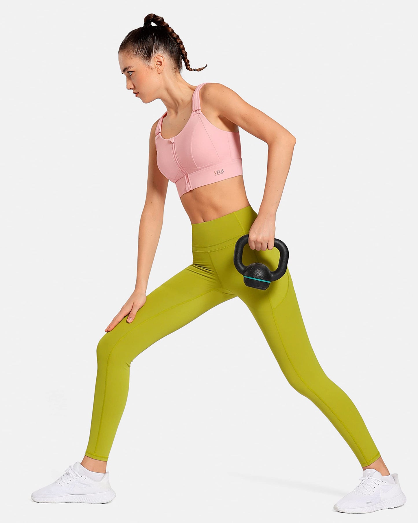 Zip Front Adjustable High Impact Sports Bras for Women Premium Quality Full Coverage Workout Running Removable Pads