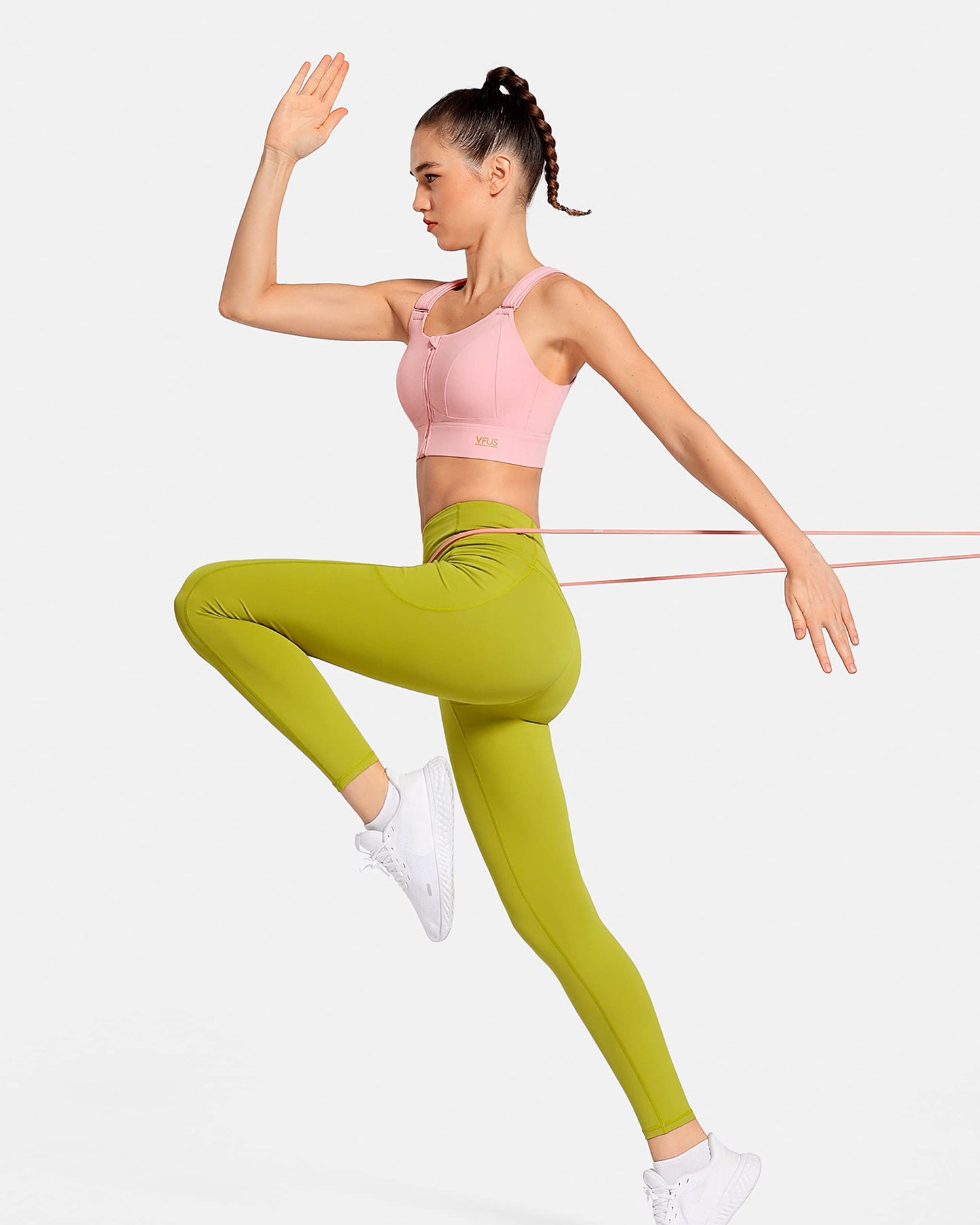 Zip Front Adjustable High Impact Sports Bras for Women Premium Quality Full Coverage Workout Running Removable Pads