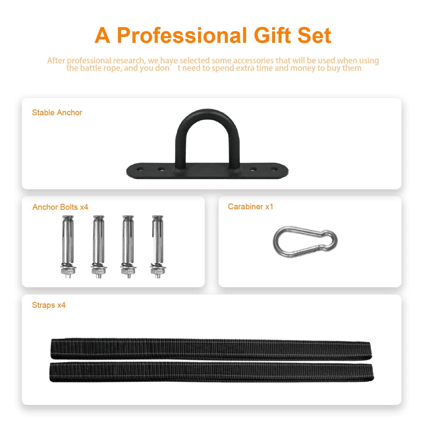 Battle Rope Exercise Rope 1.26/1.5inch, 30 40FT Heavy Exercise Rope Weighted Battle Rope for Home Gym,Training Heavy Rope for Workout Exercise
