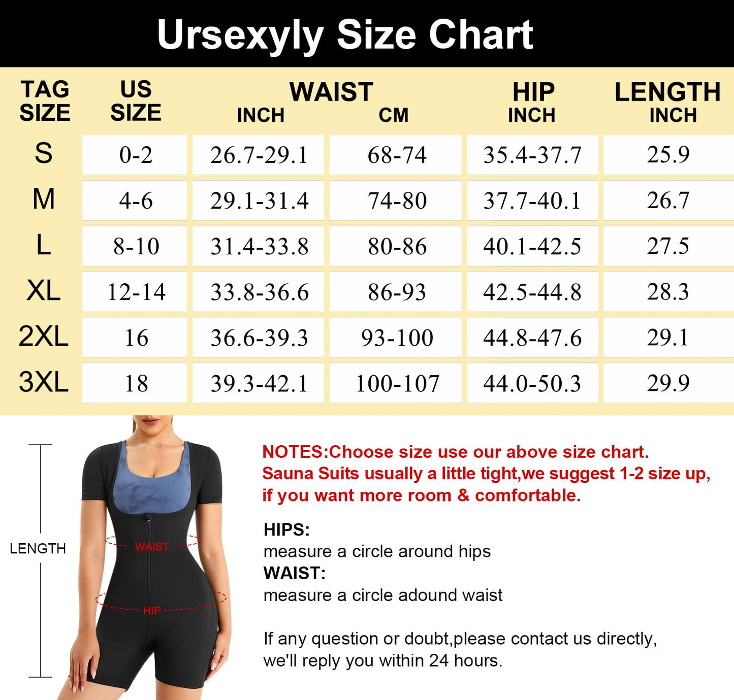 URSEXYLY Sauna Suit for Women Sweat Vest Waist Trainer 3 in 1 Slimming Full Body Shaper Workout Top with Sleeve Shorts