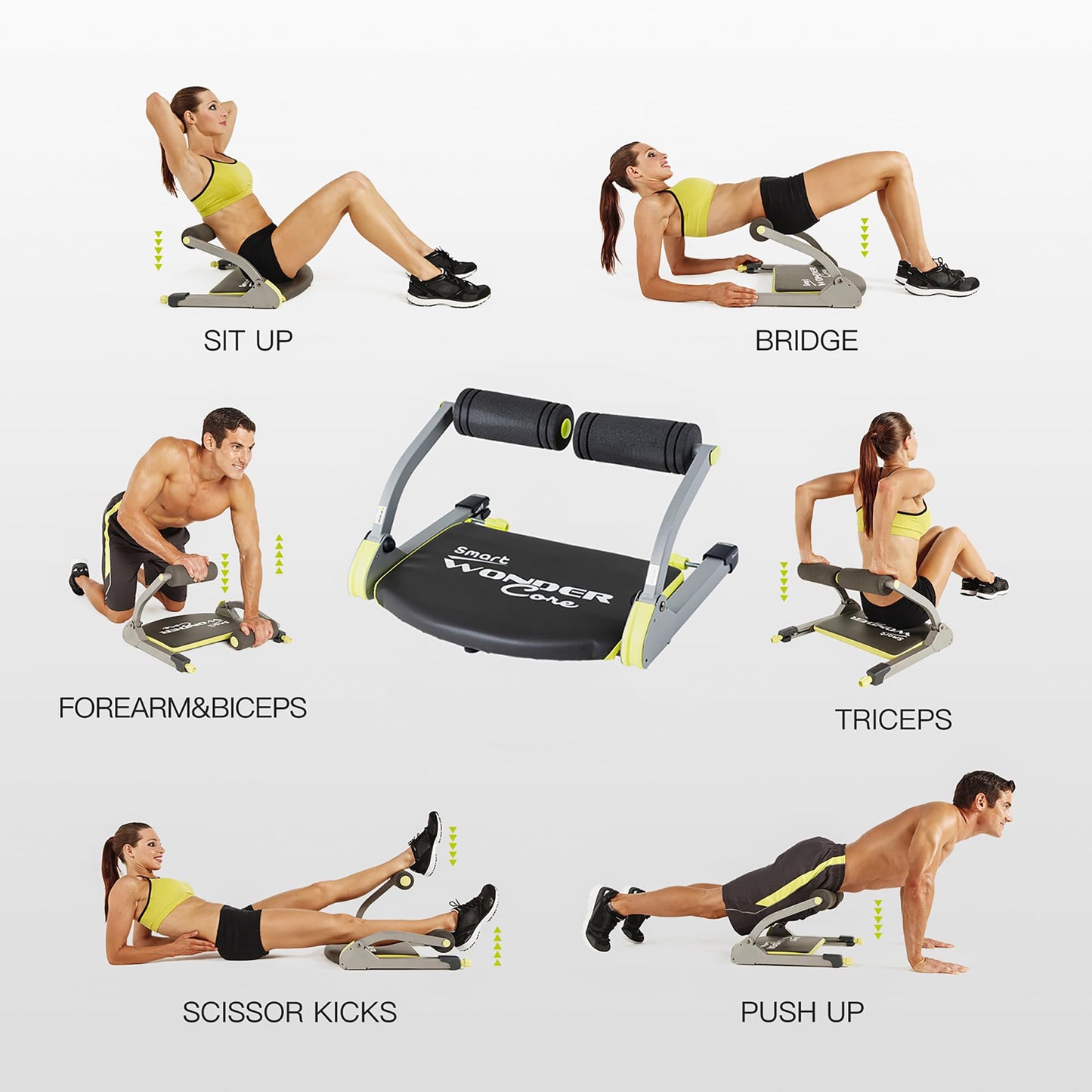 WONDER CORE Smart, Ab Workout Equipment, Sit Up Machine & Exercise Equipment, Ab Crunch Machine for Stomach Workout, Ab Core Trainer Abdominal Machine, Fitness Equipment for Home Gym