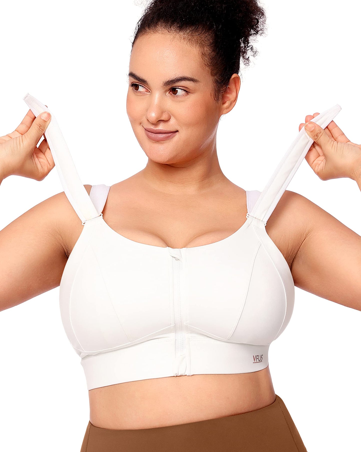 Zip Front Adjustable High Impact Sports Bras for Women Premium Quality Full Coverage Workout Running Removable Pads