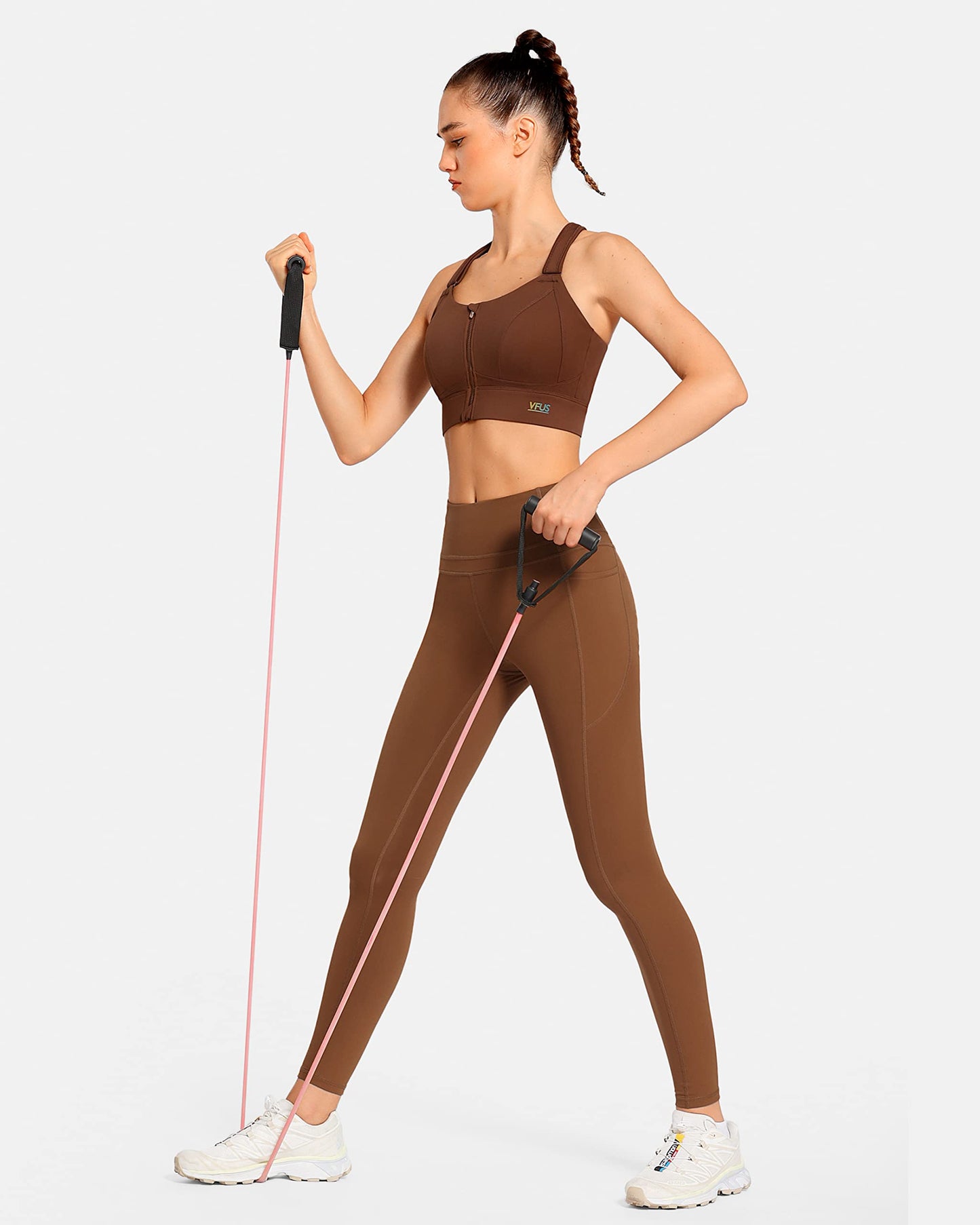 Zip Front Adjustable High Impact Sports Bras for Women Premium Quality Full Coverage Workout Running Removable Pads