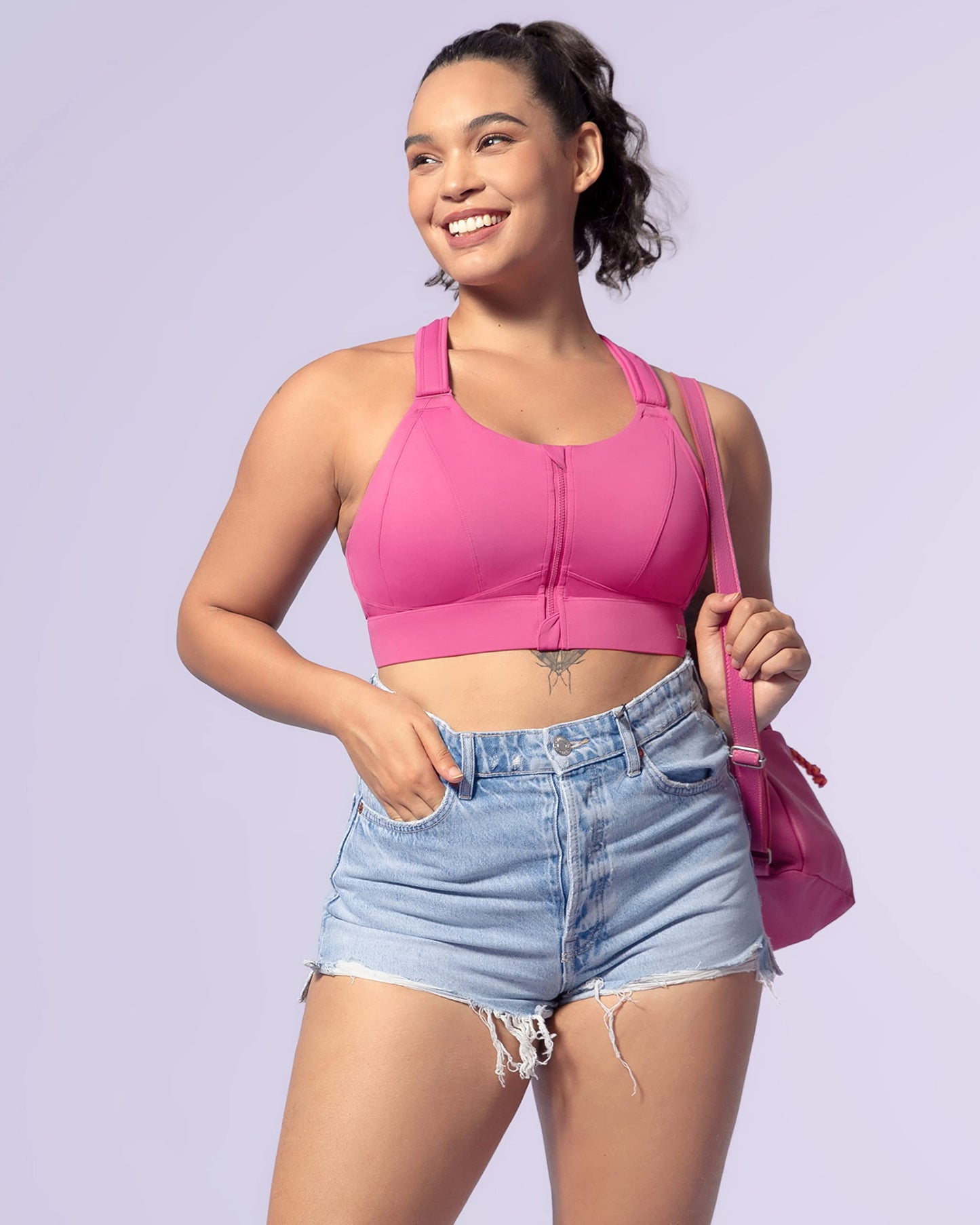 Zip Front Adjustable High Impact Sports Bras for Women Premium Quality Full Coverage Workout Running Removable Pads