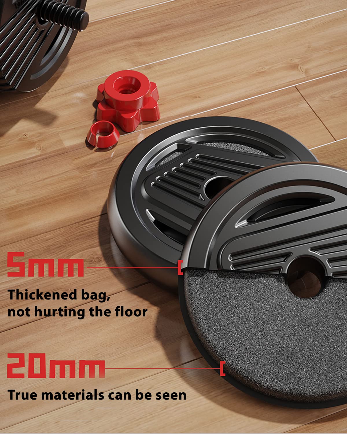 Adjustable Dumbbells, 10/25/35/55/70/90lbs Free Weight Set with Connector, 4 in1 Dumbbells Set Used as Barbell, Kettlebells, Push up Stand, Fitness Exercises for Home Gym Suitable Men/Women