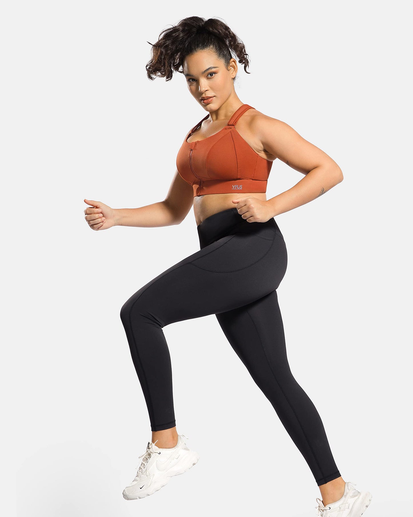 Zip Front Adjustable High Impact Sports Bras for Women Premium Quality Full Coverage Workout Running Removable Pads