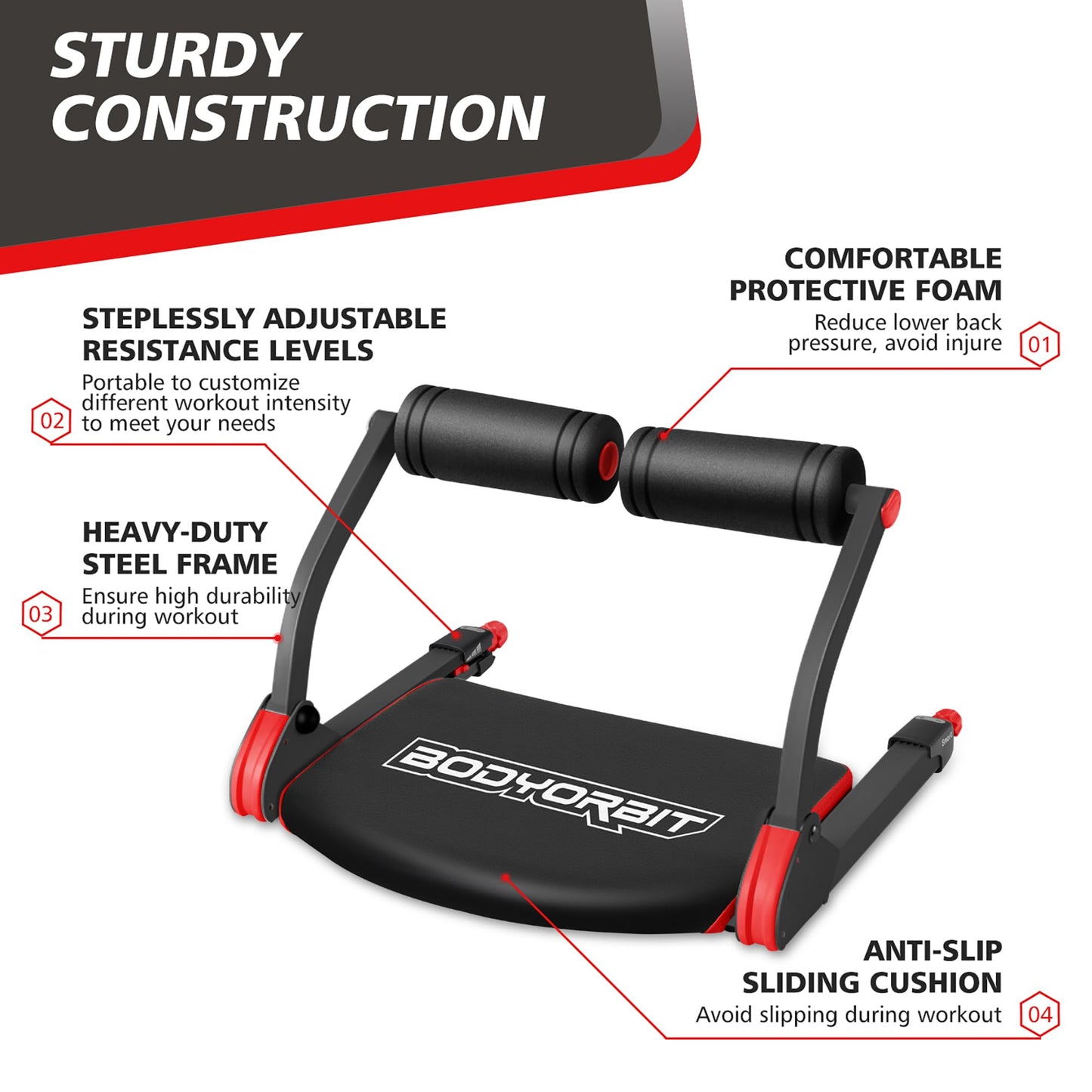 WONDER CORE Smart, Ab Workout Equipment, Sit Up Machine & Exercise Equipment, Ab Crunch Machine for Stomach Workout, Ab Core Trainer Abdominal Machine, Fitness Equipment for Home Gym