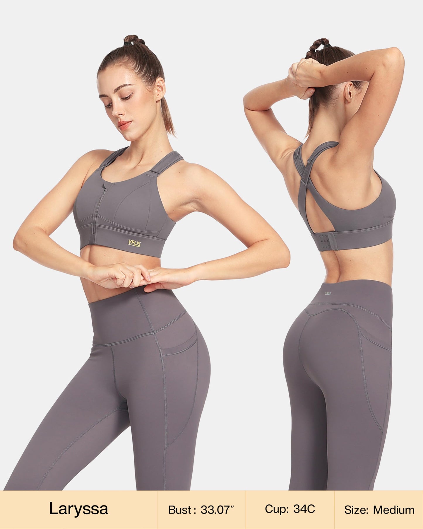 Zip Front Adjustable High Impact Sports Bras for Women Premium Quality Full Coverage Workout Running Removable Pads