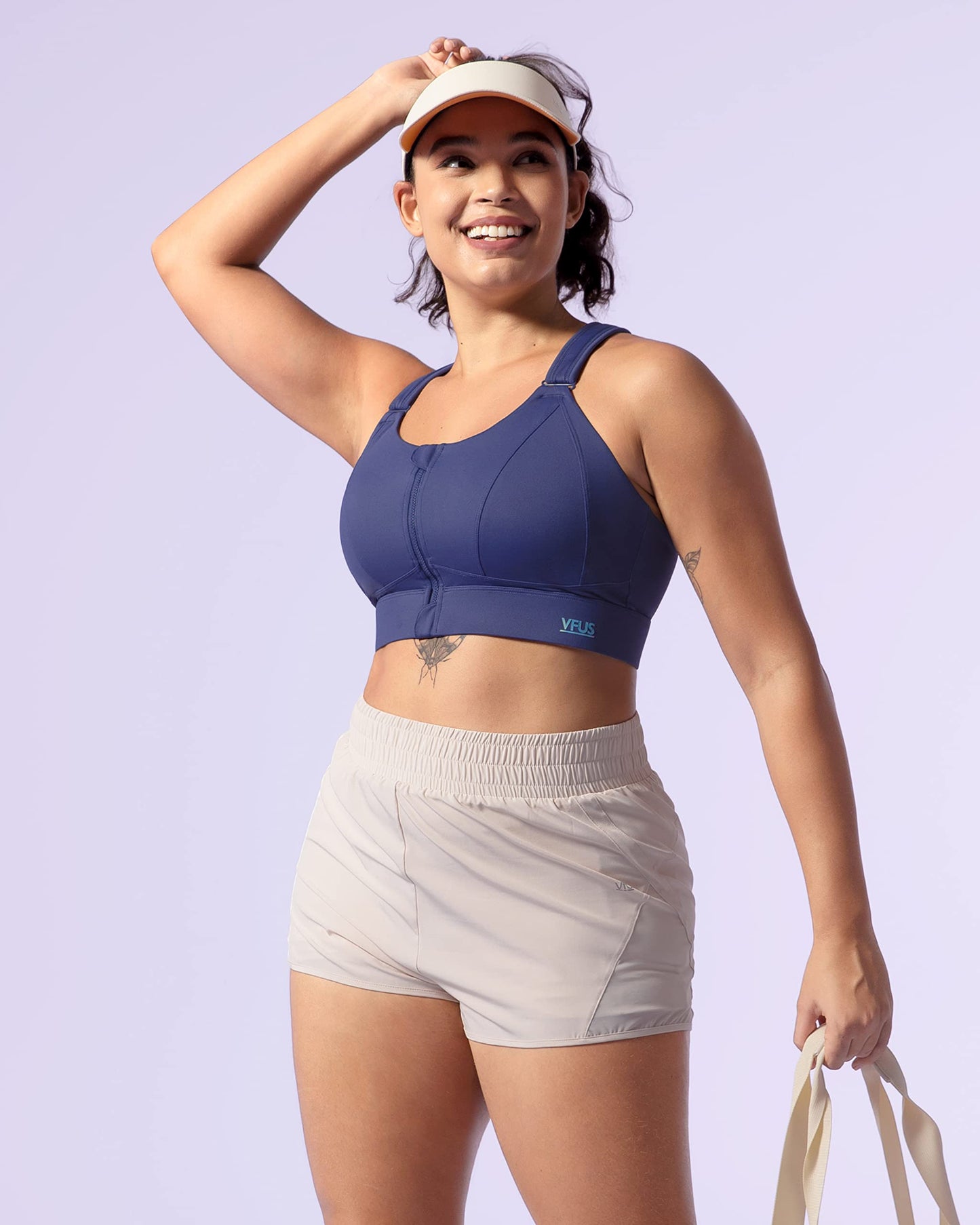 Zip Front Adjustable High Impact Sports Bras for Women Premium Quality Full Coverage Workout Running Removable Pads