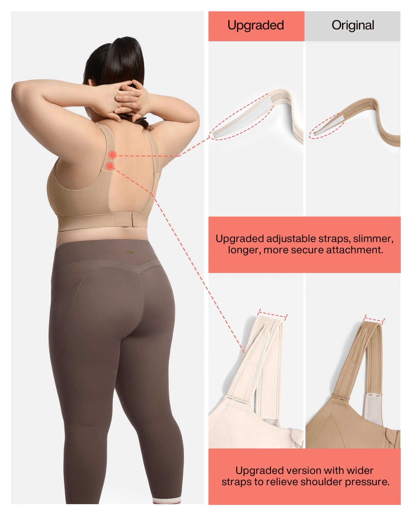 Zip Front Adjustable High Impact Sports Bras for Women Premium Quality Full Coverage Workout Running Removable Pads