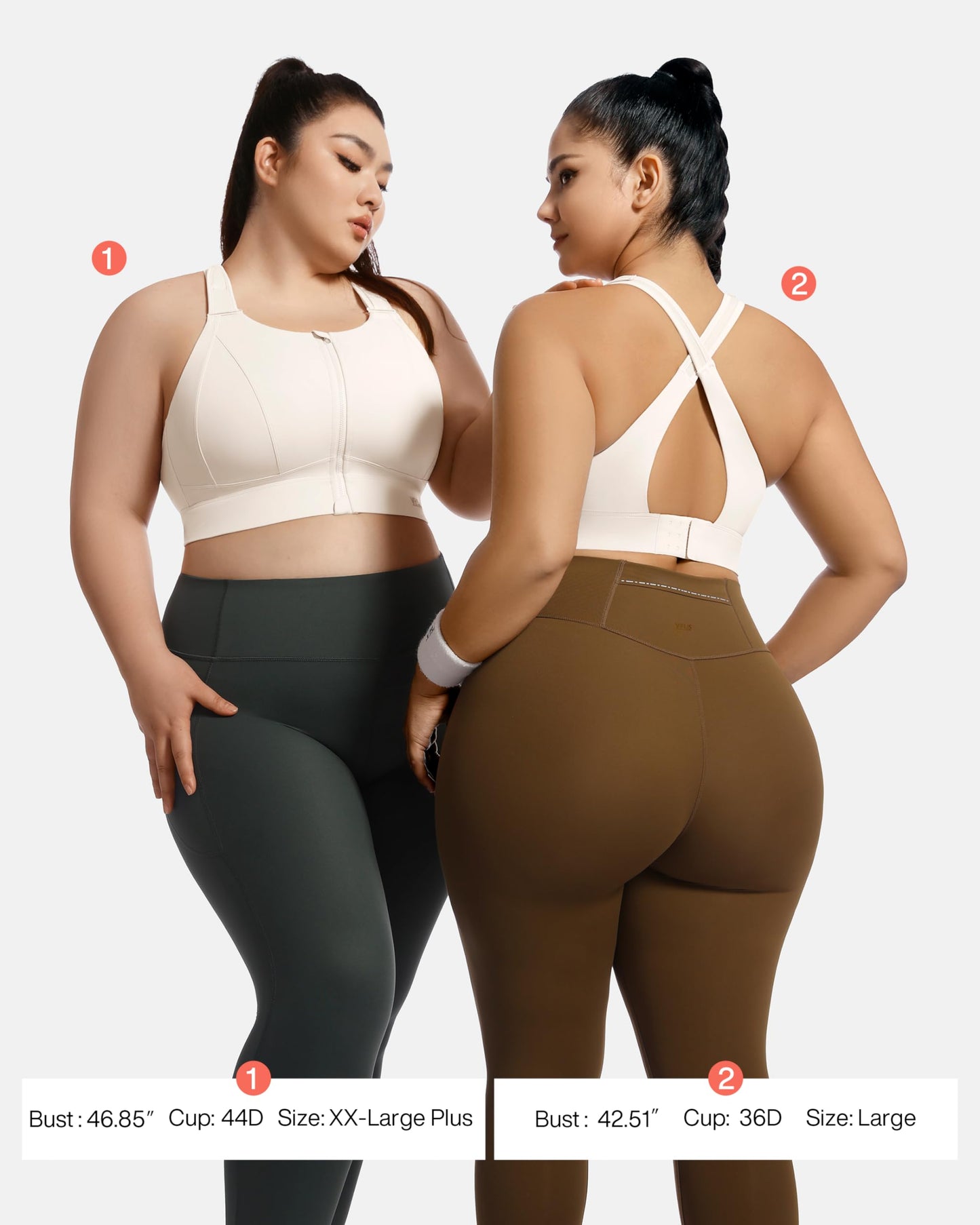 Zip Front Adjustable High Impact Sports Bras for Women Premium Quality Full Coverage Workout Running Removable Pads