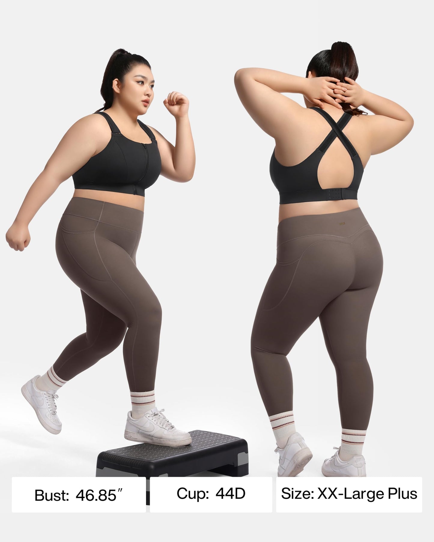 Zip Front Adjustable High Impact Sports Bras for Women Premium Quality Full Coverage Workout Running Removable Pads