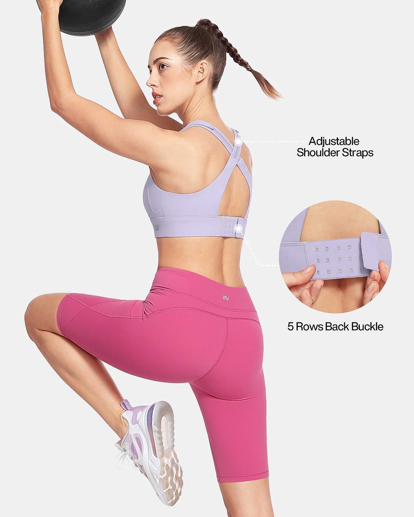 Zip Front Adjustable High Impact Sports Bras for Women Premium Quality Full Coverage Workout Running Removable Pads