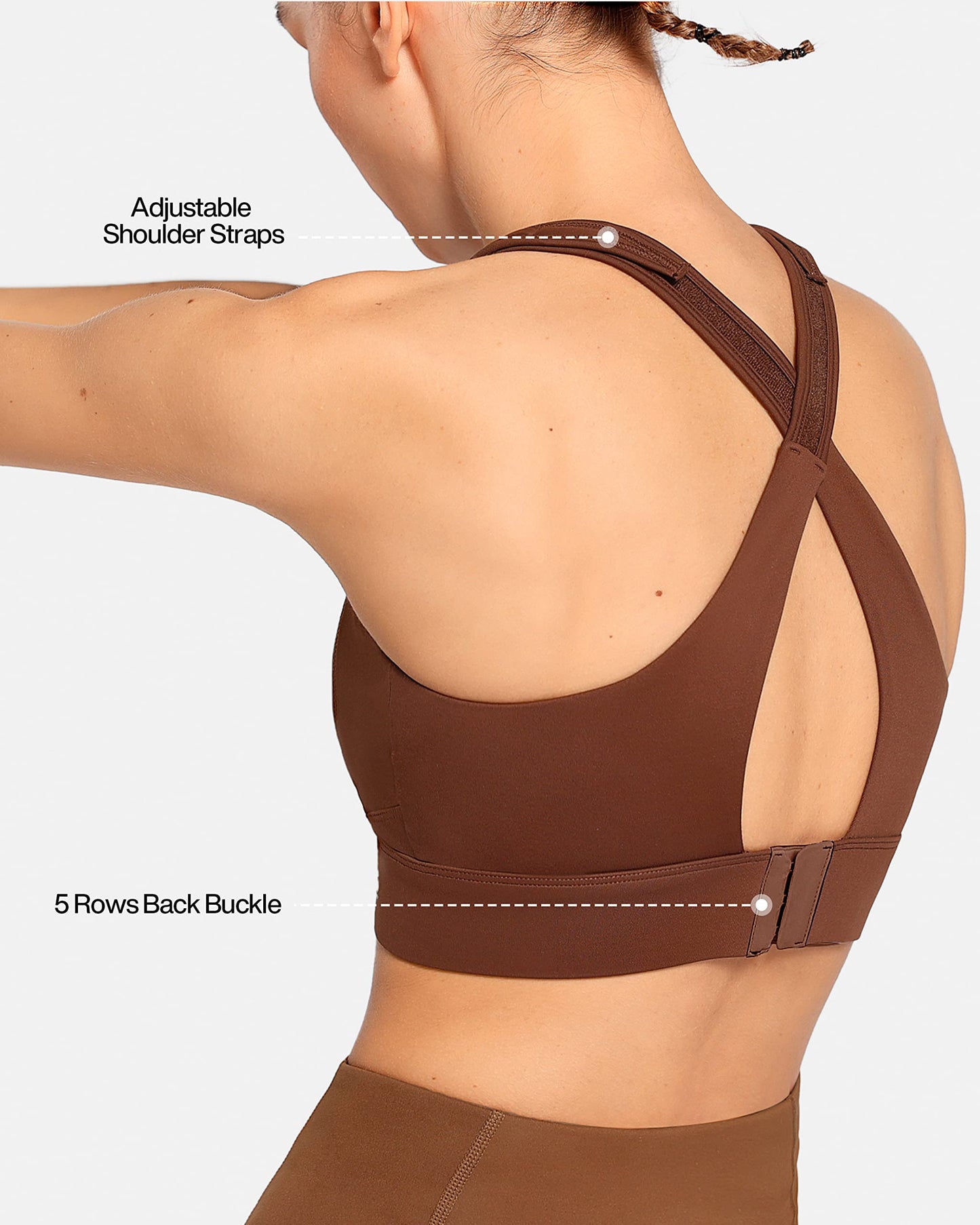 Zip Front Adjustable High Impact Sports Bras for Women Premium Quality Full Coverage Workout Running Removable Pads