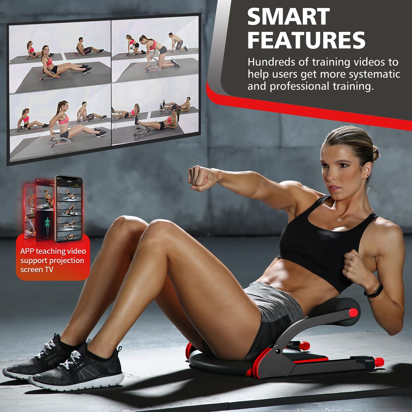 WONDER CORE Smart, Ab Workout Equipment, Sit Up Machine & Exercise Equipment, Ab Crunch Machine for Stomach Workout, Ab Core Trainer Abdominal Machine, Fitness Equipment for Home Gym