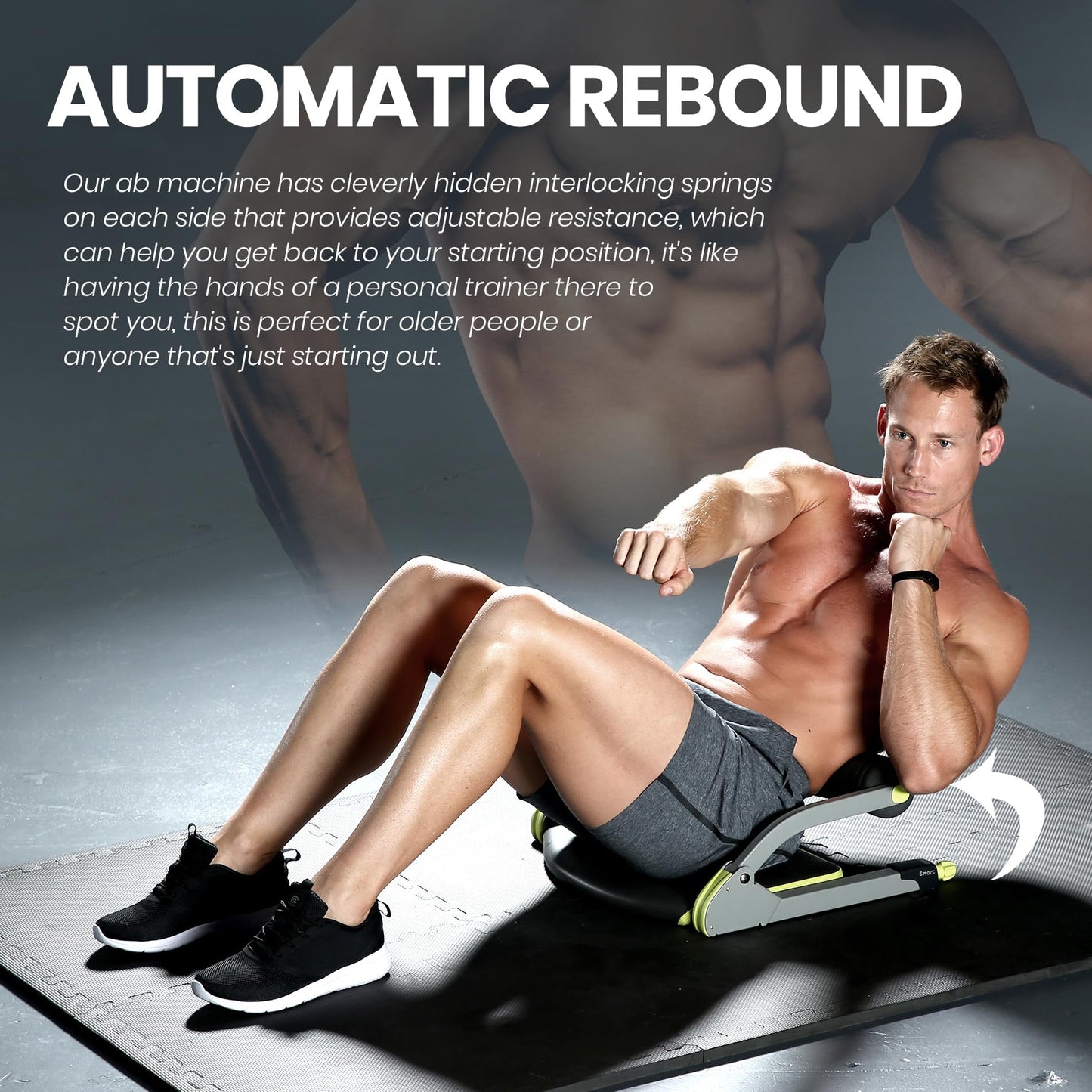 WONDER CORE Smart, Ab Workout Equipment, Sit Up Machine & Exercise Equipment, Ab Crunch Machine for Stomach Workout, Ab Core Trainer Abdominal Machine, Fitness Equipment for Home Gym