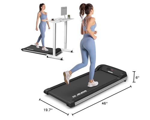 Walking Pad 2 in 1 Treadmill for Walking and Jogging, Under Desk Treadmill for Home Office with Remote Control, 2.5HP Portable Walking Treadmill, Desk Treadmill in LED Display