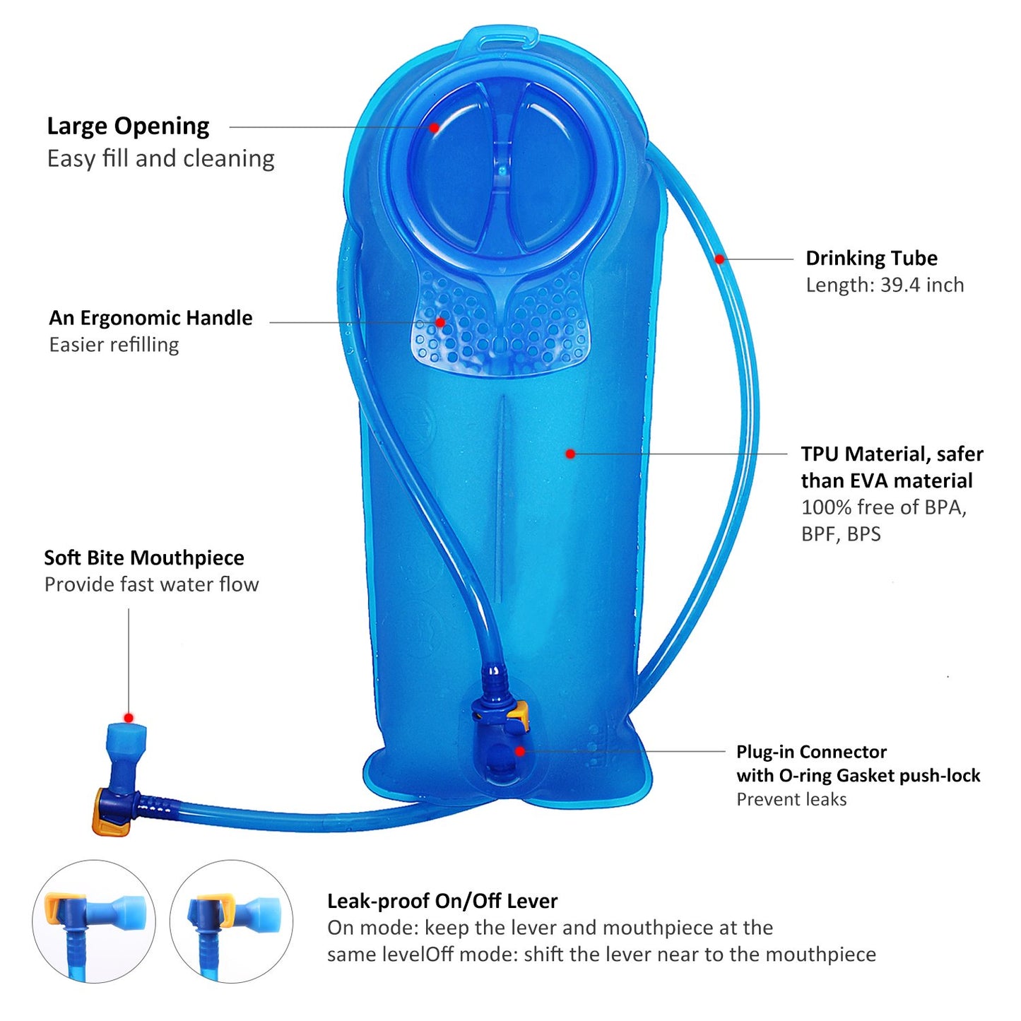 Unigear Hydration Pack Backpack with 70 oz 2L Water Bladder for Running, Hiking, Cycling, Climbing, Camping, Biking