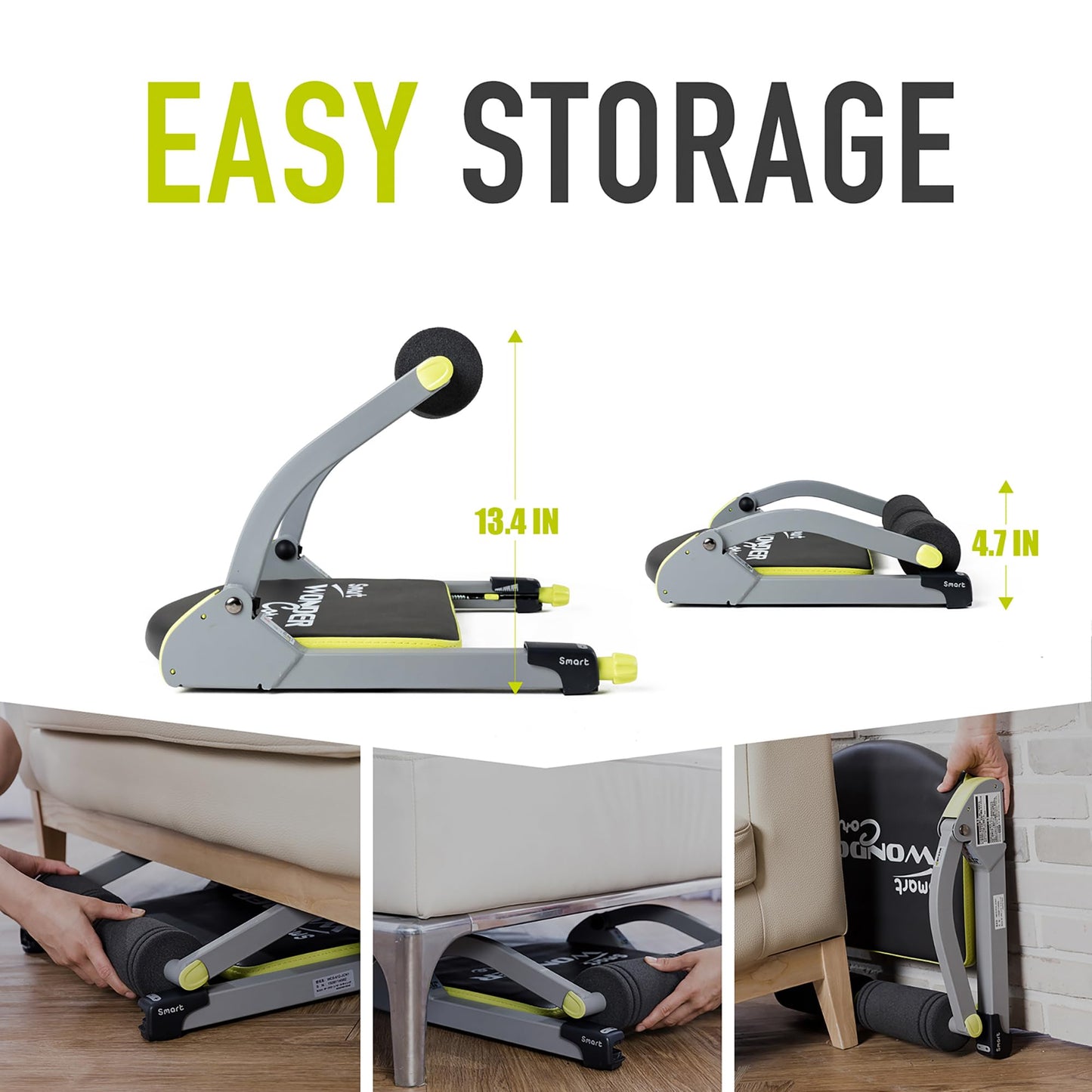 WONDER CORE Smart, Ab Workout Equipment, Sit Up Machine & Exercise Equipment, Ab Crunch Machine for Stomach Workout, Ab Core Trainer Abdominal Machine, Fitness Equipment for Home Gym