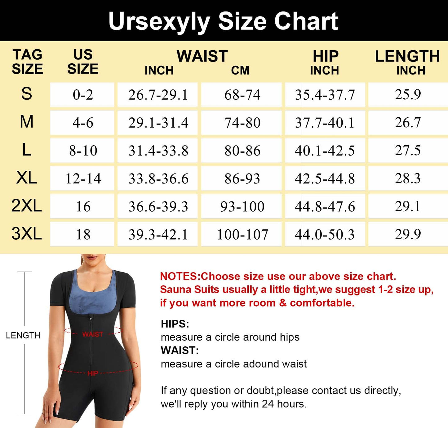 URSEXYLY Sauna Suit for Women Sweat Vest Waist Trainer 3 in 1 Slimming Full Body Shaper Workout Top with Sleeve Shorts