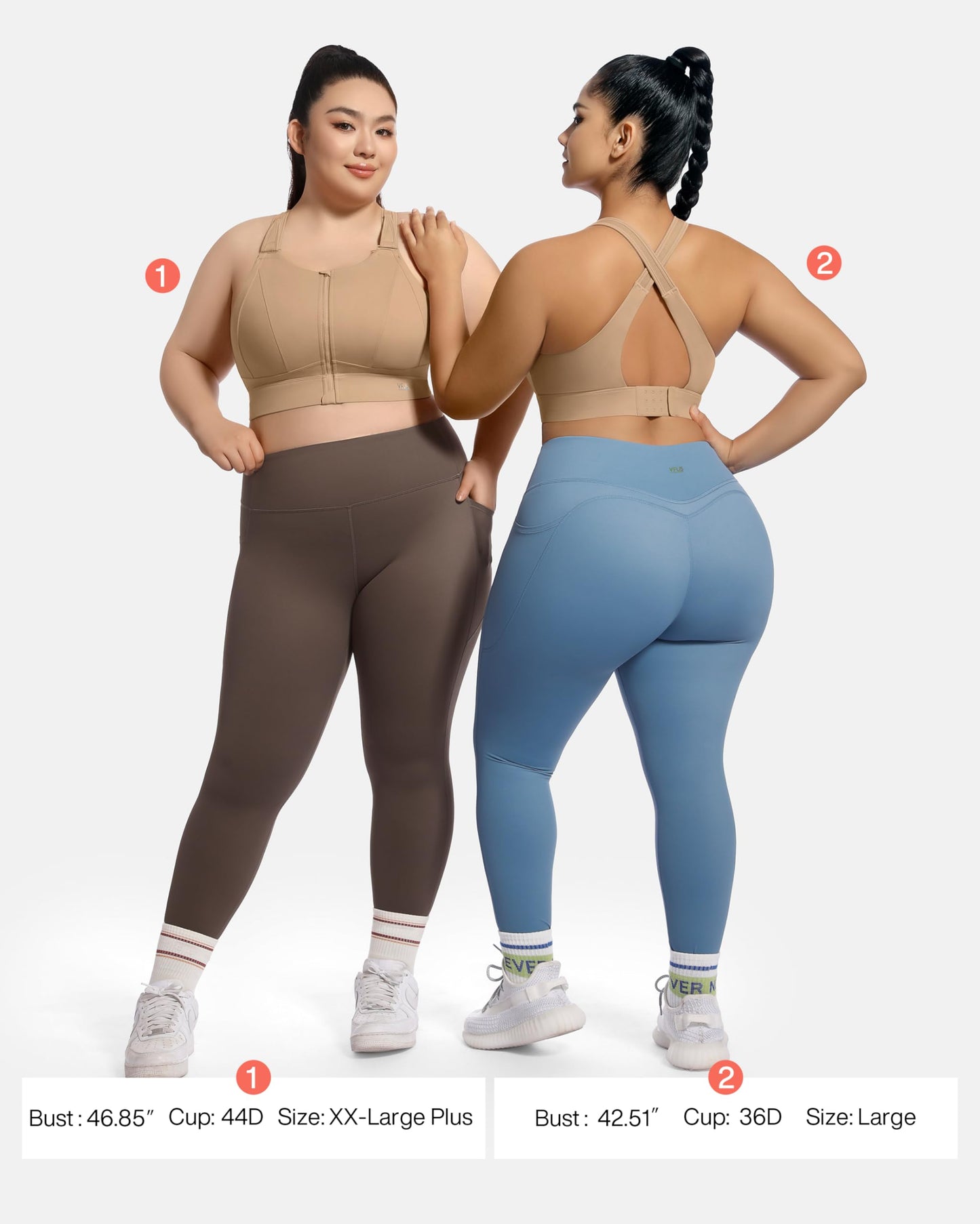 Zip Front Adjustable High Impact Sports Bras for Women Premium Quality Full Coverage Workout Running Removable Pads