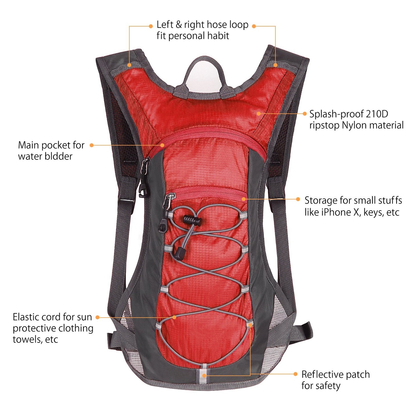 Unigear Hydration Pack Backpack with 70 oz 2L Water Bladder for Running, Hiking, Cycling, Climbing, Camping, Biking
