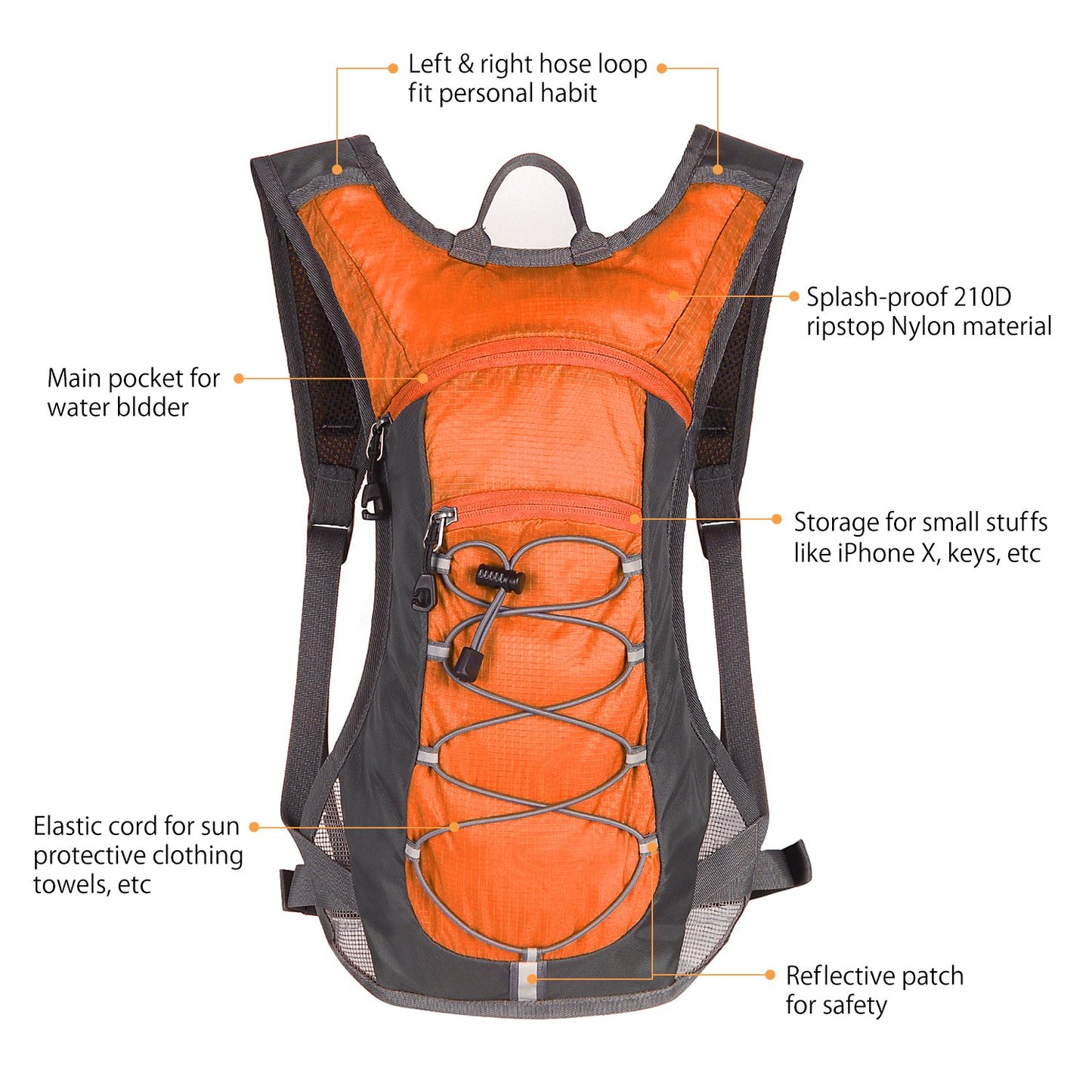 Unigear Hydration Pack Backpack with 70 oz 2L Water Bladder for Running, Hiking, Cycling, Climbing, Camping, Biking